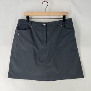 Nivo Gray Women's Skort Zipper Pockets‎ Built-In Shorts Performance Size 12